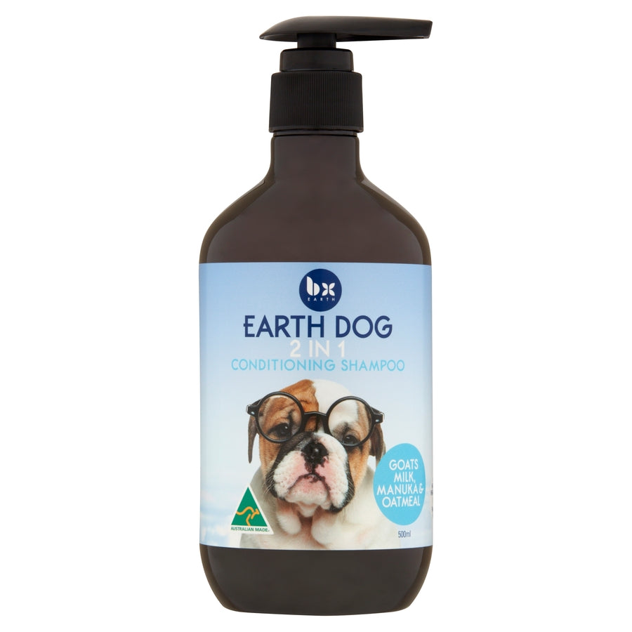EARTH DOG Goatsmilk and Manuka Natural 2 in 1  Dog Conditioning Shampoo