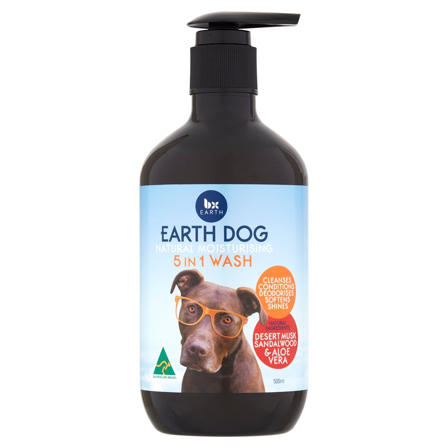 EARTH DOG Sandalwood and Desert Musk Natural Moisturising 5 in 1 Wash