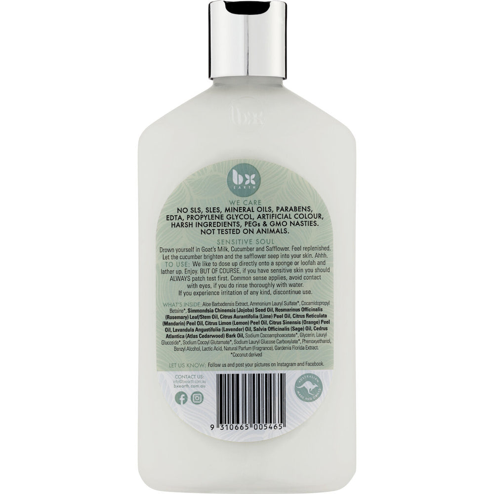 Sensitive Soul Natural Goatsmilk Cucumber and Safflower Bodywash